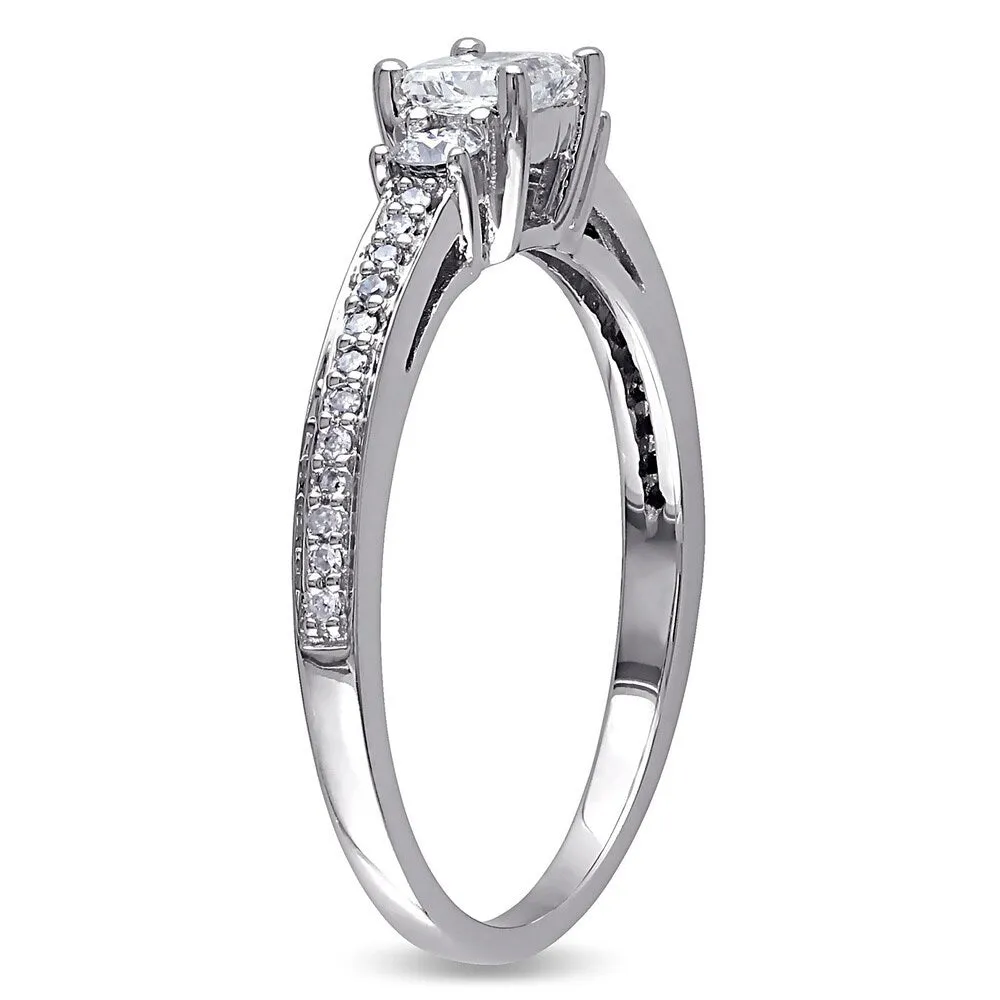Miadora 10k White Gold 1/2ct TDW Diamond Ring sold by Zulily product image thumbnail 4