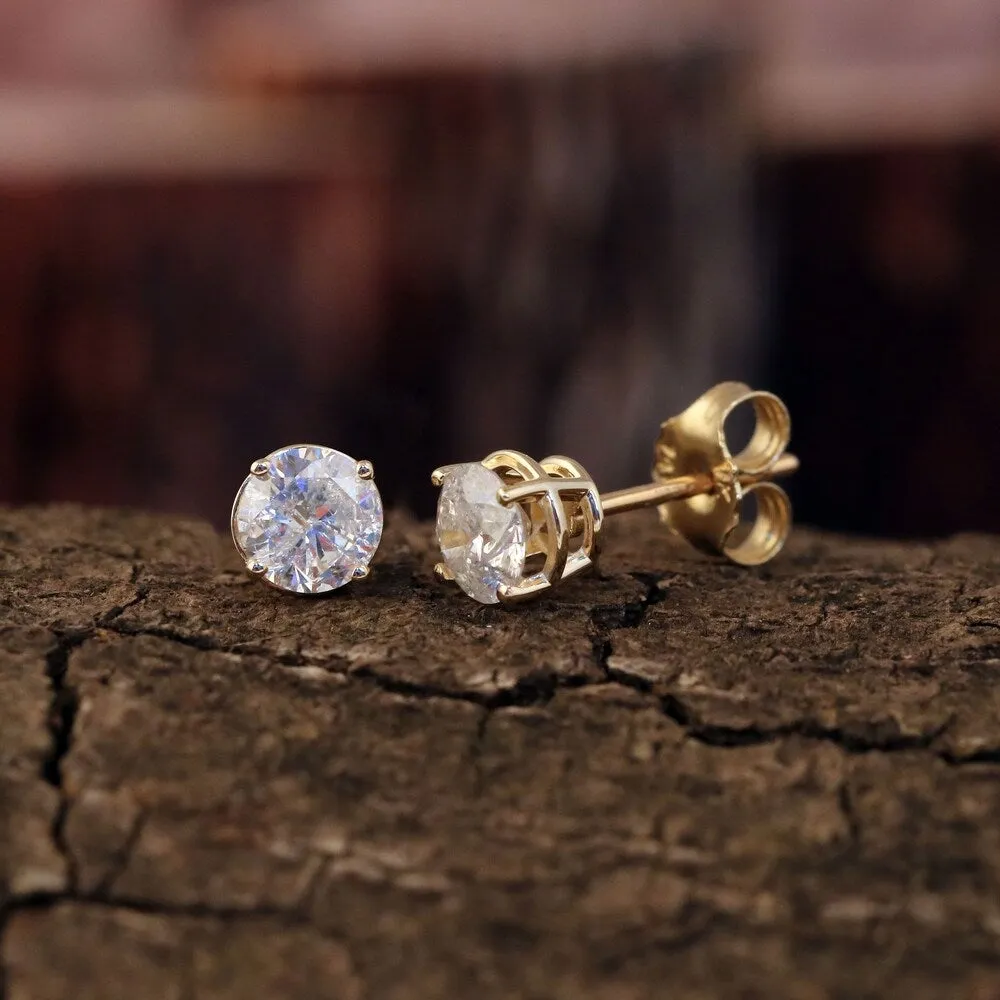 De Couer 1 ct tw Diamond Stud Earring 14kt Gold IJ Color I2I3 Clarity - 1carat sold by Zulily product image thumbnail 2