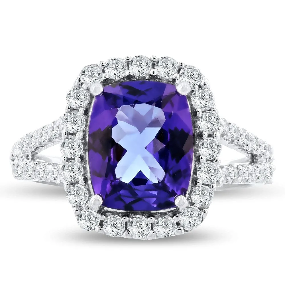 Auriya 14k White Gold 2 3/4ct Tanzanite and 3/4ct TDW Diamond Ring sold by Zulily product image thumbnail 2
