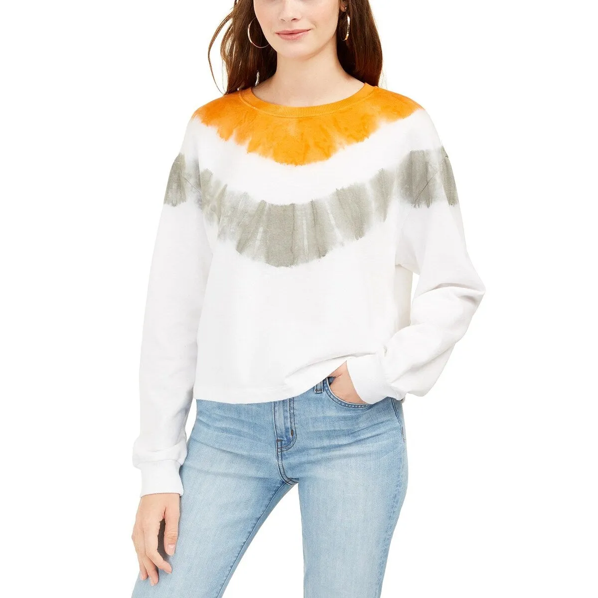 Rebellious One Juniors' Tie-Dyed Sweatshirt Gray Size Medium sold by Zulily