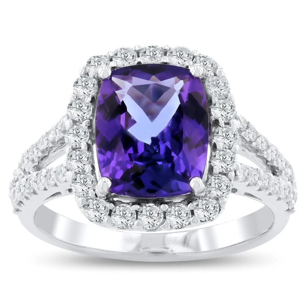 Auriya 14k White Gold 2 3/4ct Tanzanite and 3/4ct TDW Diamond Ring sold by Zulily