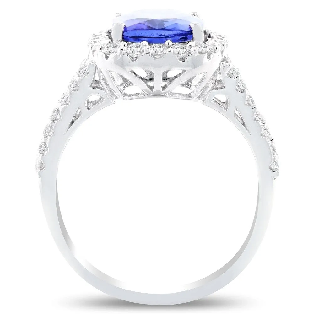 Auriya 14k White Gold 2 3/4ct Tanzanite and 3/4ct TDW Diamond Ring sold by Zulily product image thumbnail 4