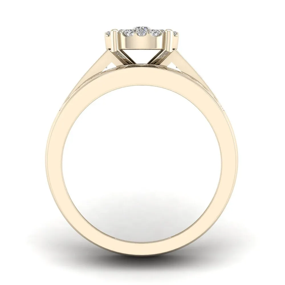 De Couer 3/4ct TDW Diamond Cluster Bridal Sets sold by Zulily product image thumbnail 3