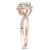 Green Amethyst and 1/10ct TDW Diamond Floral Halo Ring in 14k Rose Gold by Miadora - Purple sold by Zulily