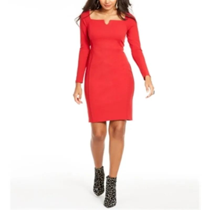 Thalia Sodi Women's Notched Neck Sheath Dress Red Size -XS sold by Zulily