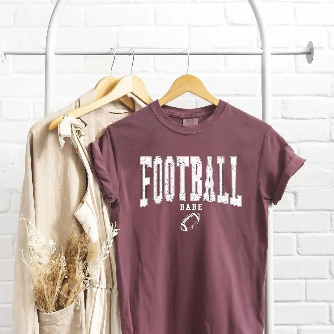 Varsity Football Babe Garment Dyed Tee sold by Zulily