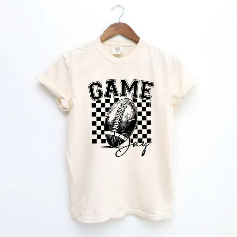 Retro Football Game Day Garment Dyed Tee sold by Zulily