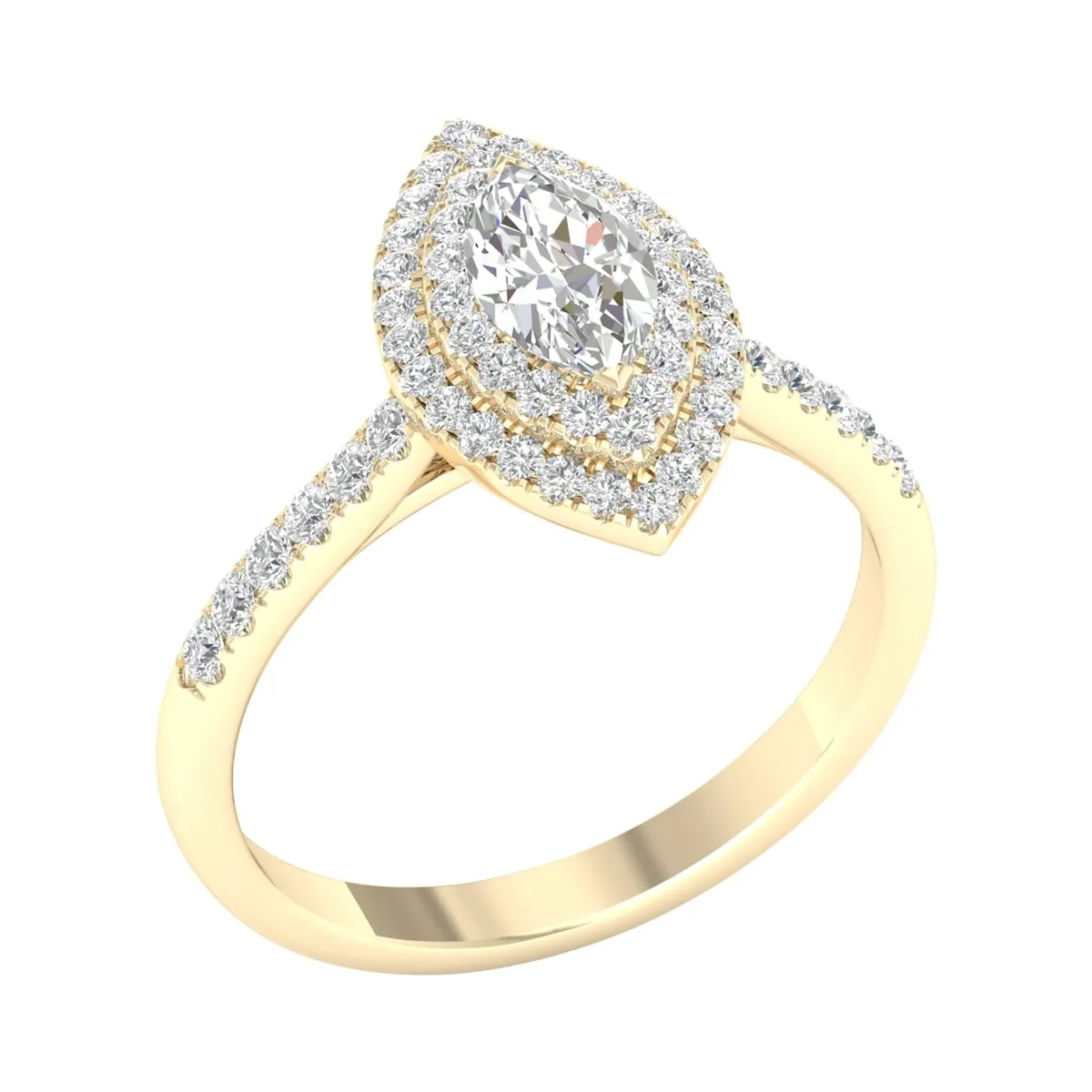 1ct TDW Diamond Halo Ring in 10k Gold by De Couer sold by Zulily product image thumbnail 3