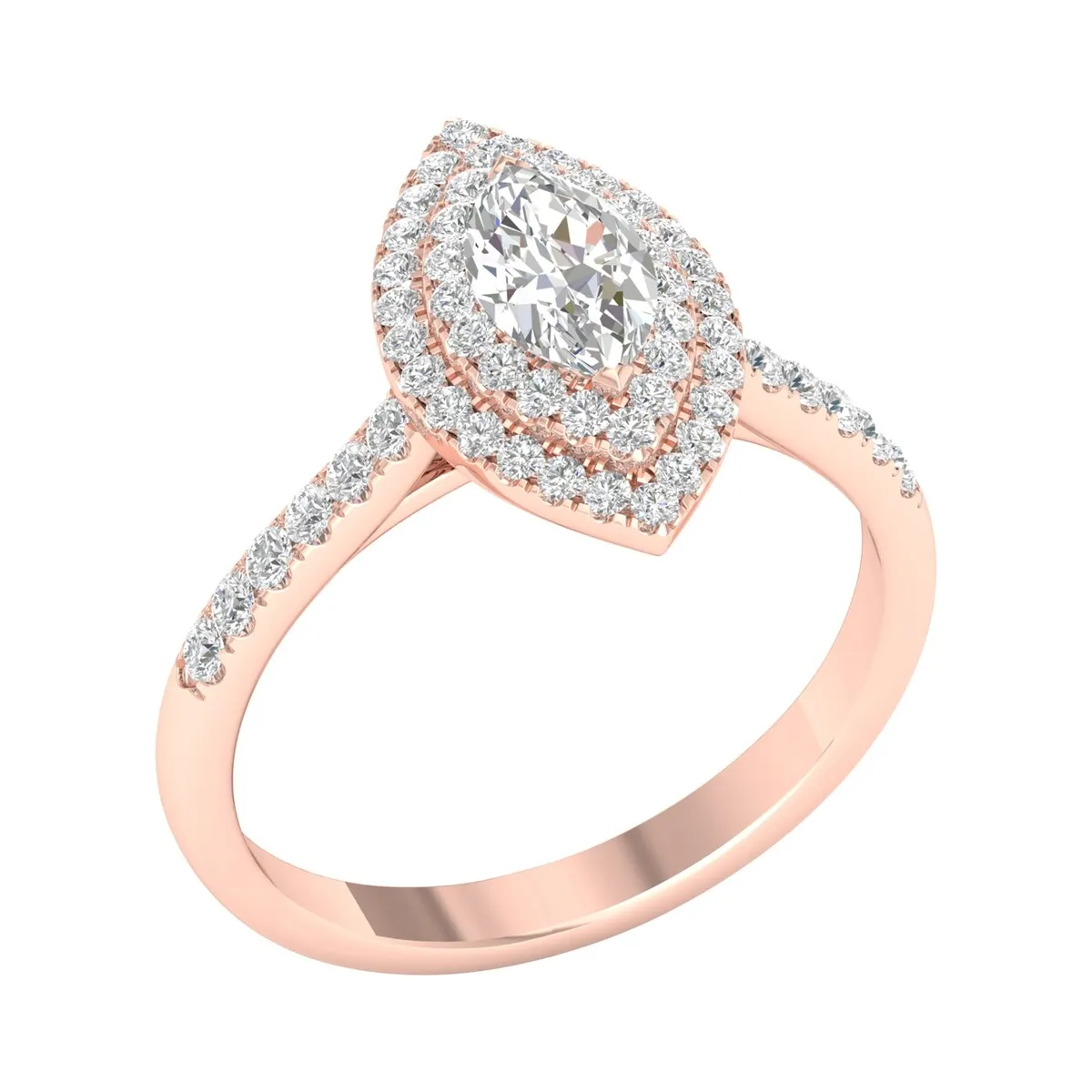 1ct TDW Diamond Halo Ring in 10k Gold by De Couer sold by Zulily product image thumbnail 5