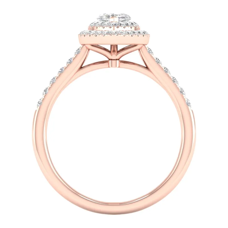 1ct TDW Diamond Halo Ring in 10k Gold by De Couer sold by Zulily