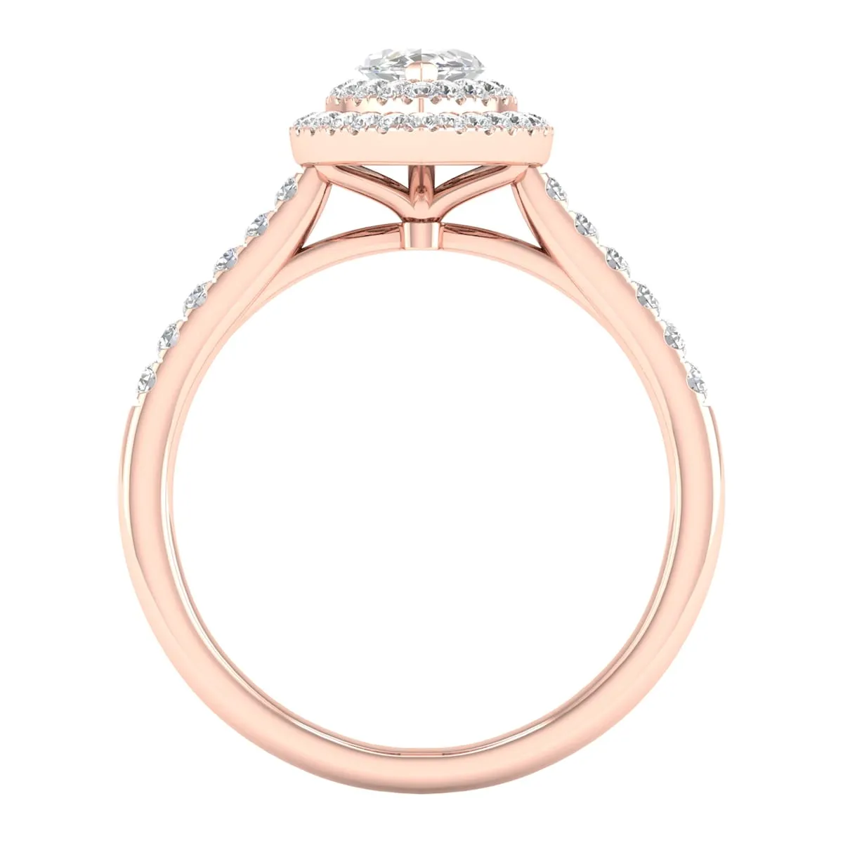 1ct TDW Diamond Halo Ring in 10k Gold by De Couer sold by Zulily
