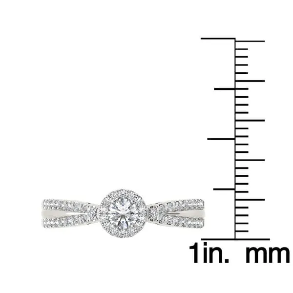 De Couer 10k White Gold 1/2ct TDW Diamond Solitaire Engagement Ring sold by Zulily product image thumbnail 4