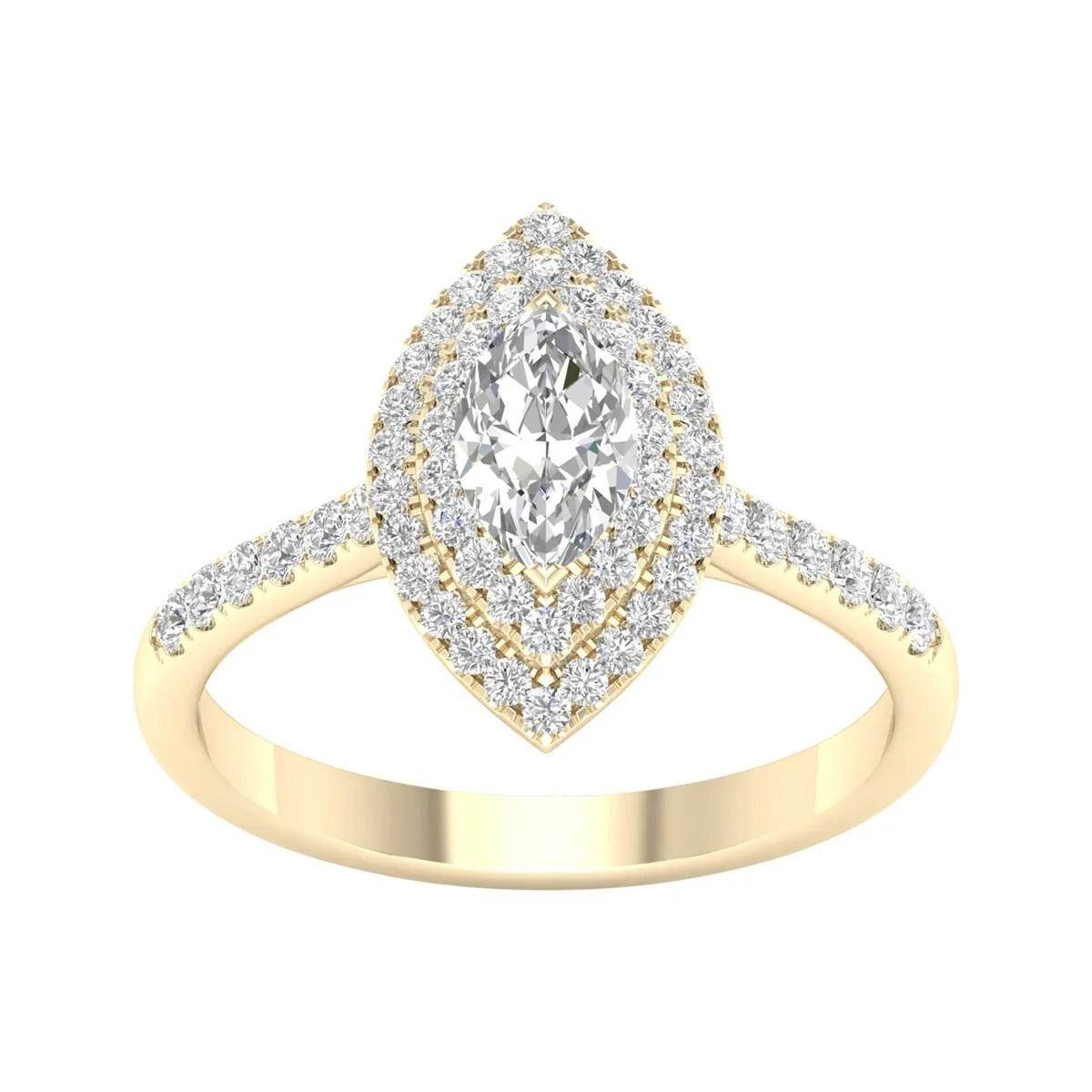 1ct TDW Diamond Halo Ring in 10k Gold by De Couer sold by Zulily product image thumbnail 2