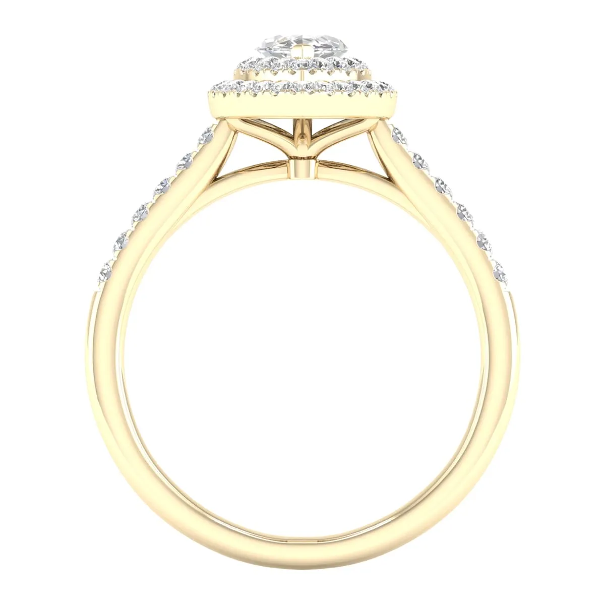 1ct TDW Diamond Halo Ring in 10k Gold by De Couer sold by Zulily product image thumbnail 4