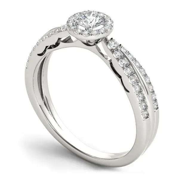 De Couer 10k White Gold 1/2ct TDW Diamond Solitaire Engagement Ring sold by Zulily product image thumbnail 2