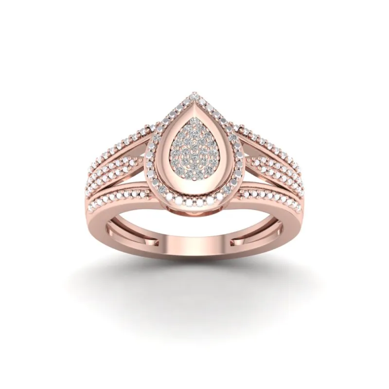 De Couer 1/10ct TDW Diamond Engagement Ring - Pink sold by Zulily