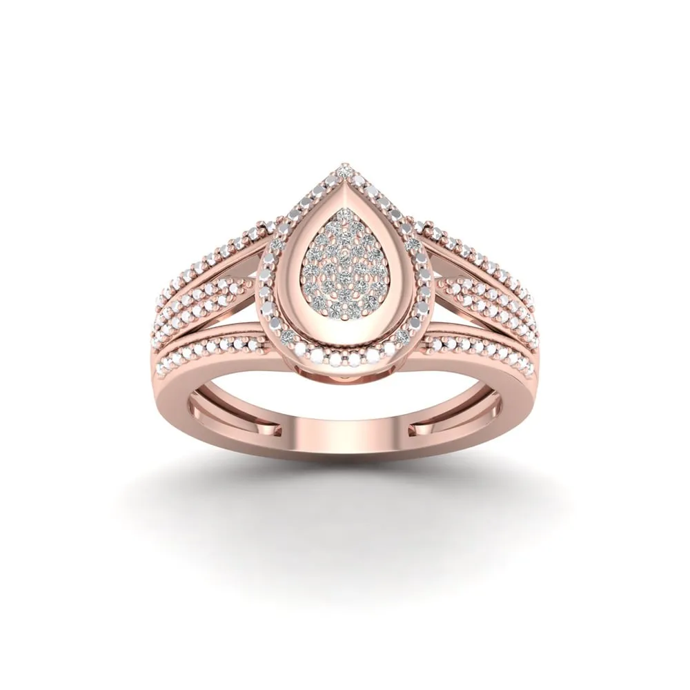 De Couer 1/10ct TDW Diamond Engagement Ring - Pink sold by Zulily