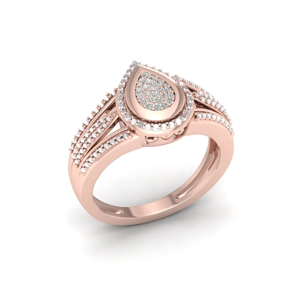 De Couer 1/10ct TDW Diamond Engagement Ring - Pink sold by Zulily product image thumbnail 2