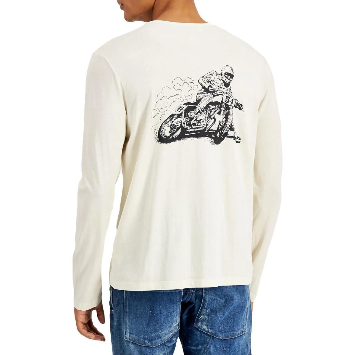Heroes Motors Men's Fifty Four Race Long Sleeve Henley Shirt White Size 2XL sold by Zulily product image thumbnail 2