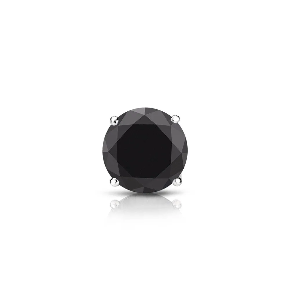 Auriya 14k Gold 1/3ct TDW Round SINGLE (1) Black Diamond Stud Earring sold by Zulily product image thumbnail 4