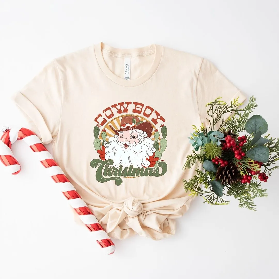 Cowboy Christmas Short Sleeve Tee sold by Zulily
