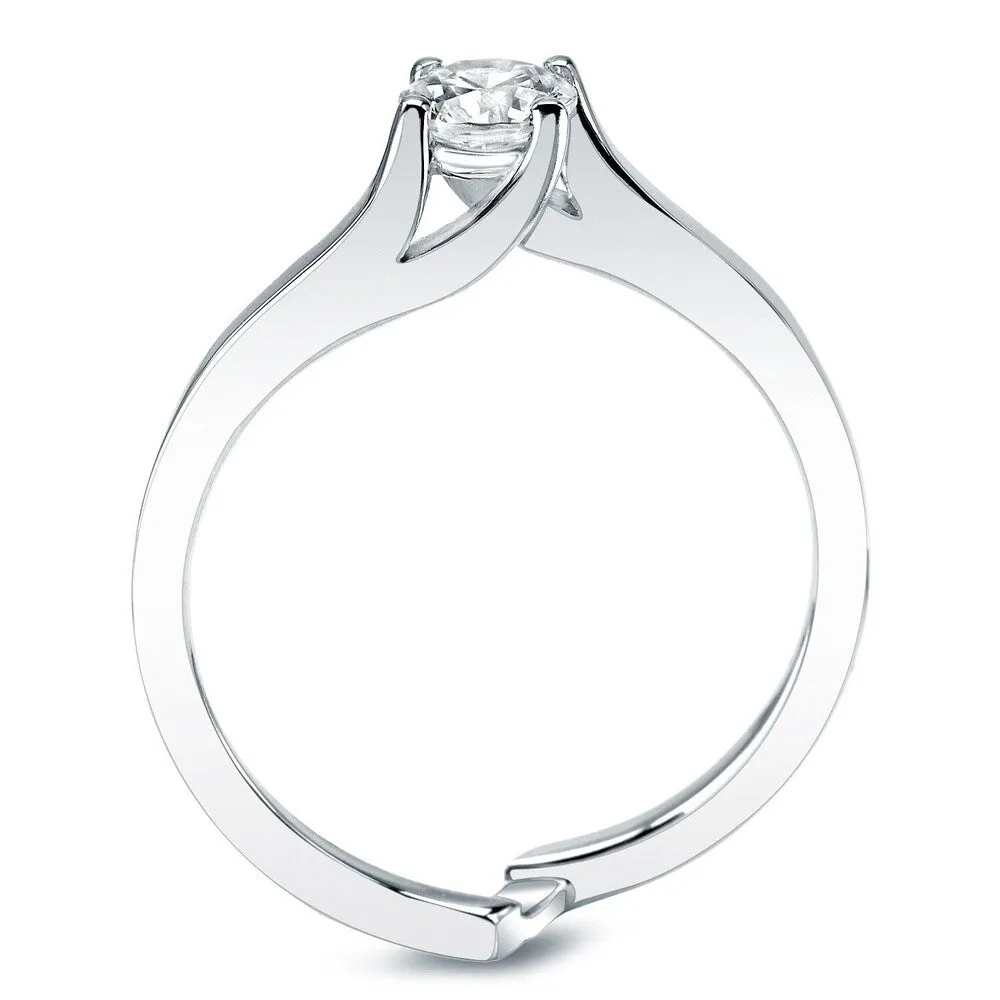 Auriya 14k Gold 1ctw Round Solitaire Diamond Engagement Ring Set sold by Zulily product image thumbnail 5