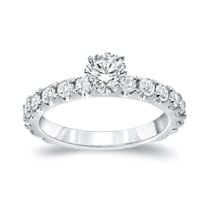 Auriya Platinum 1 1/2ct TDW Round Diamond Solitaire Engagement Ring made by Zulily