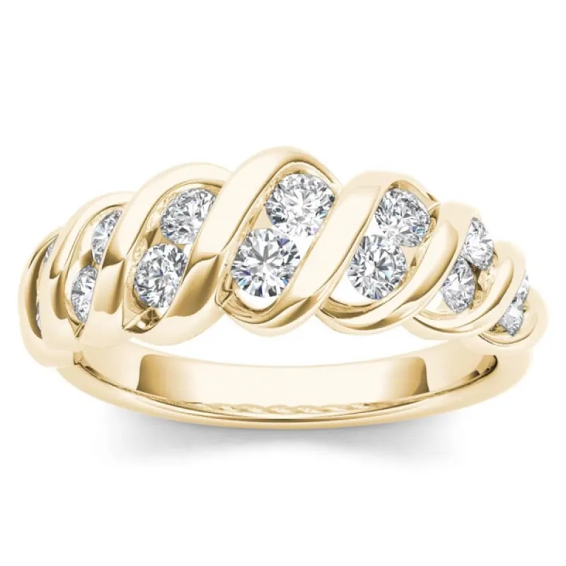 De Couer 14k Yellow Gold 3/4ct TDW Anniversary Band sold by Zulily