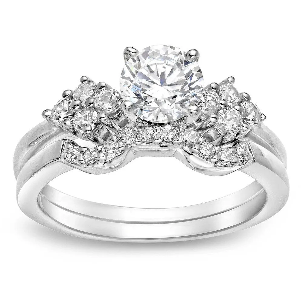 Auriya 14k Gold 1ctw Certified Round Diamond Bridal Ring Set (J-K, I1-I2) sold by Zulily