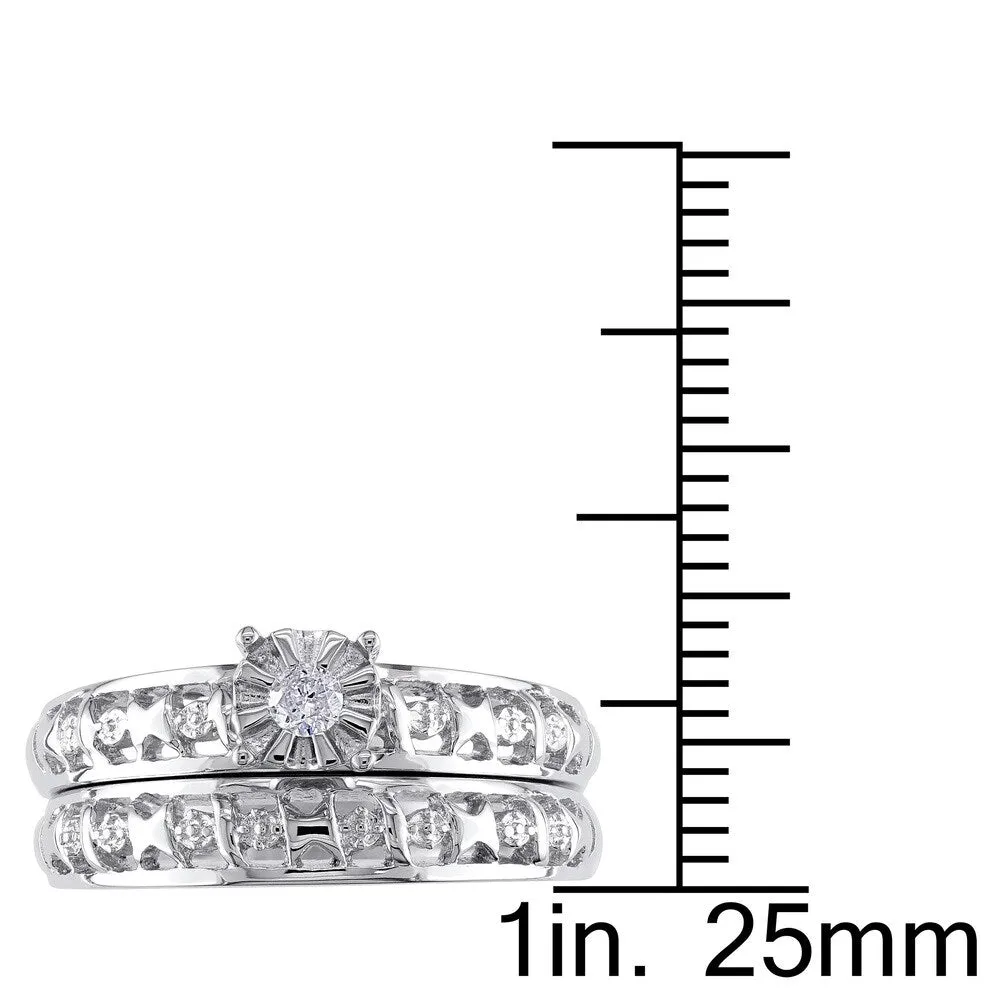 Miadora Sterling Silver Diamond Accent Bridal Ring Set sold by Zulily product image thumbnail 3