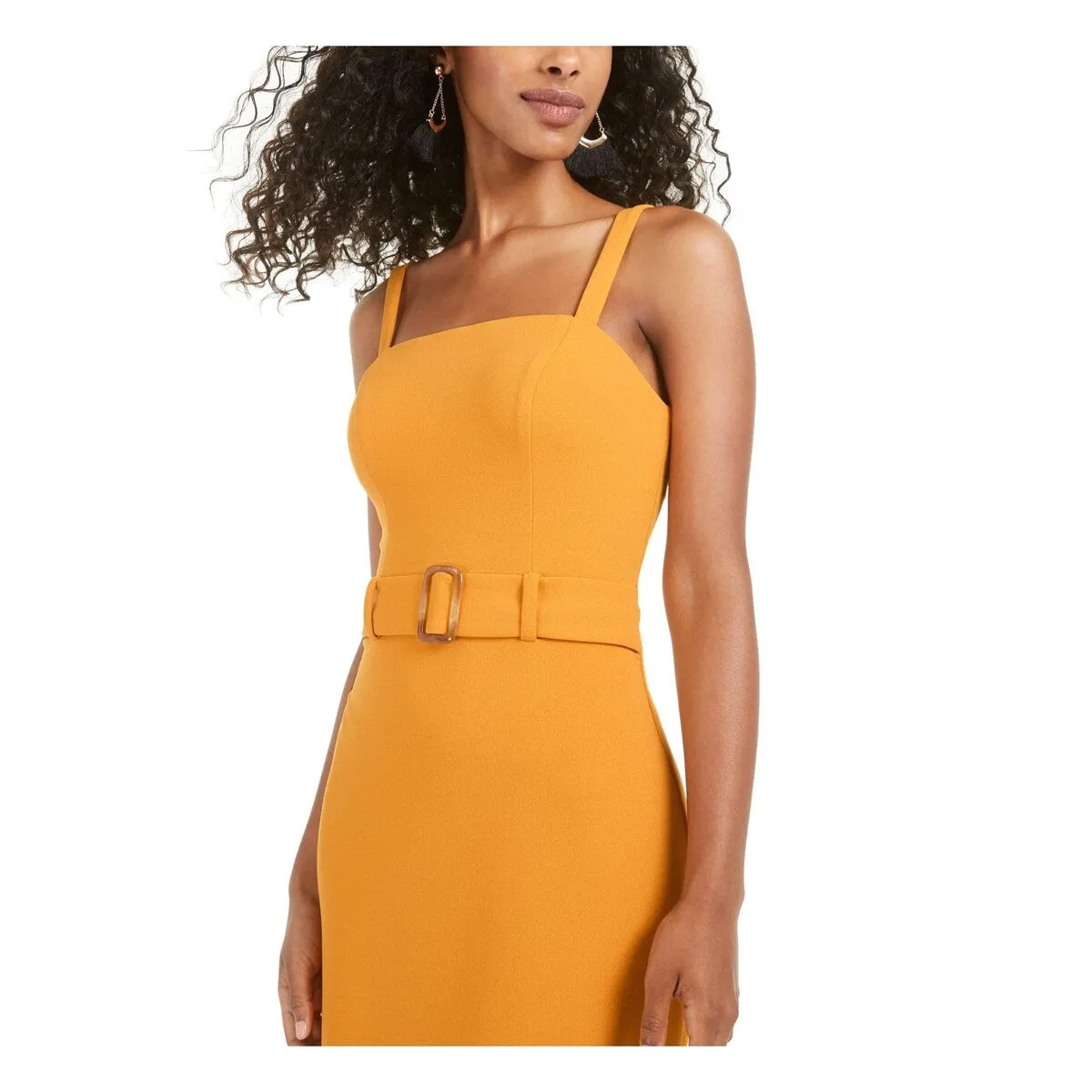 B. Darlin Women's Spaghetti Strap Square Neck Short Sheath Evening Dress Yellow Size 11-12 sold by Zulily product image thumbnail 3
