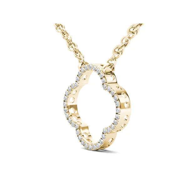 De Couer 10k Gold 1/10ct TDW Diamond Clover Necklace sold by Zulily product image thumbnail 5