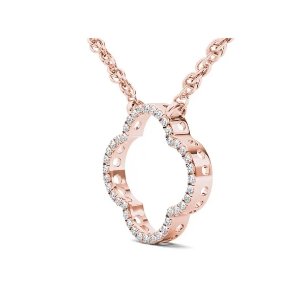 De Couer 10k Gold 1/10ct TDW Diamond Clover Necklace sold by Zulily product image thumbnail 2