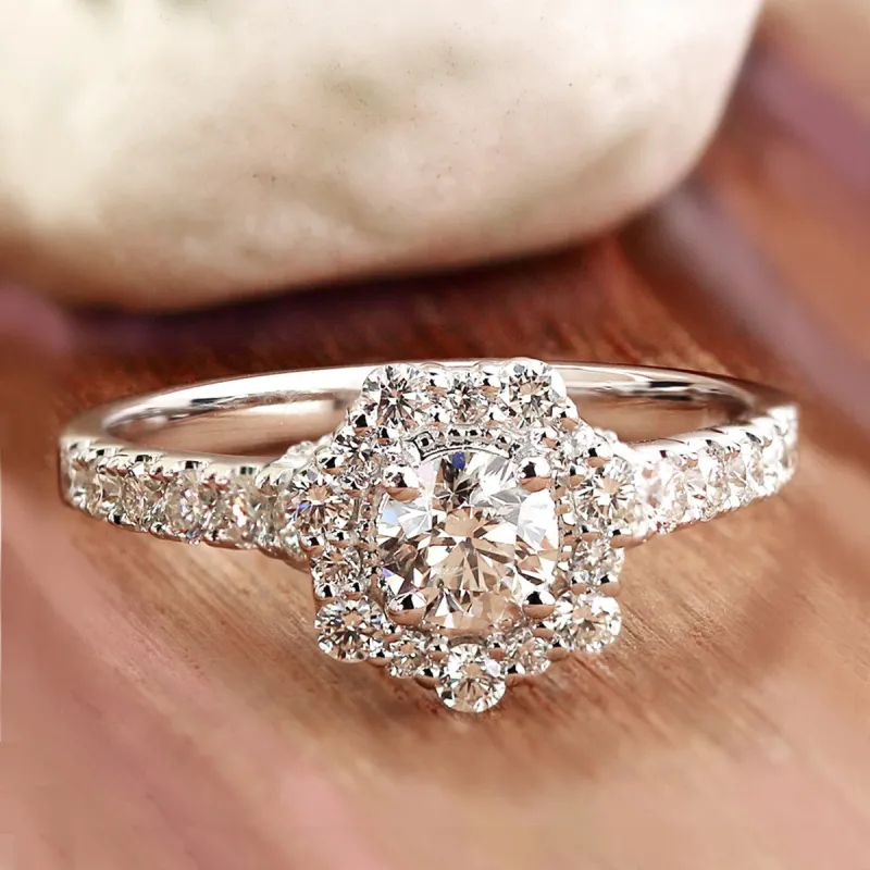 Auriya 14k Gold 2 1/4ctw Vintage Moissanite Halo Engagement Ring sold by Zulily