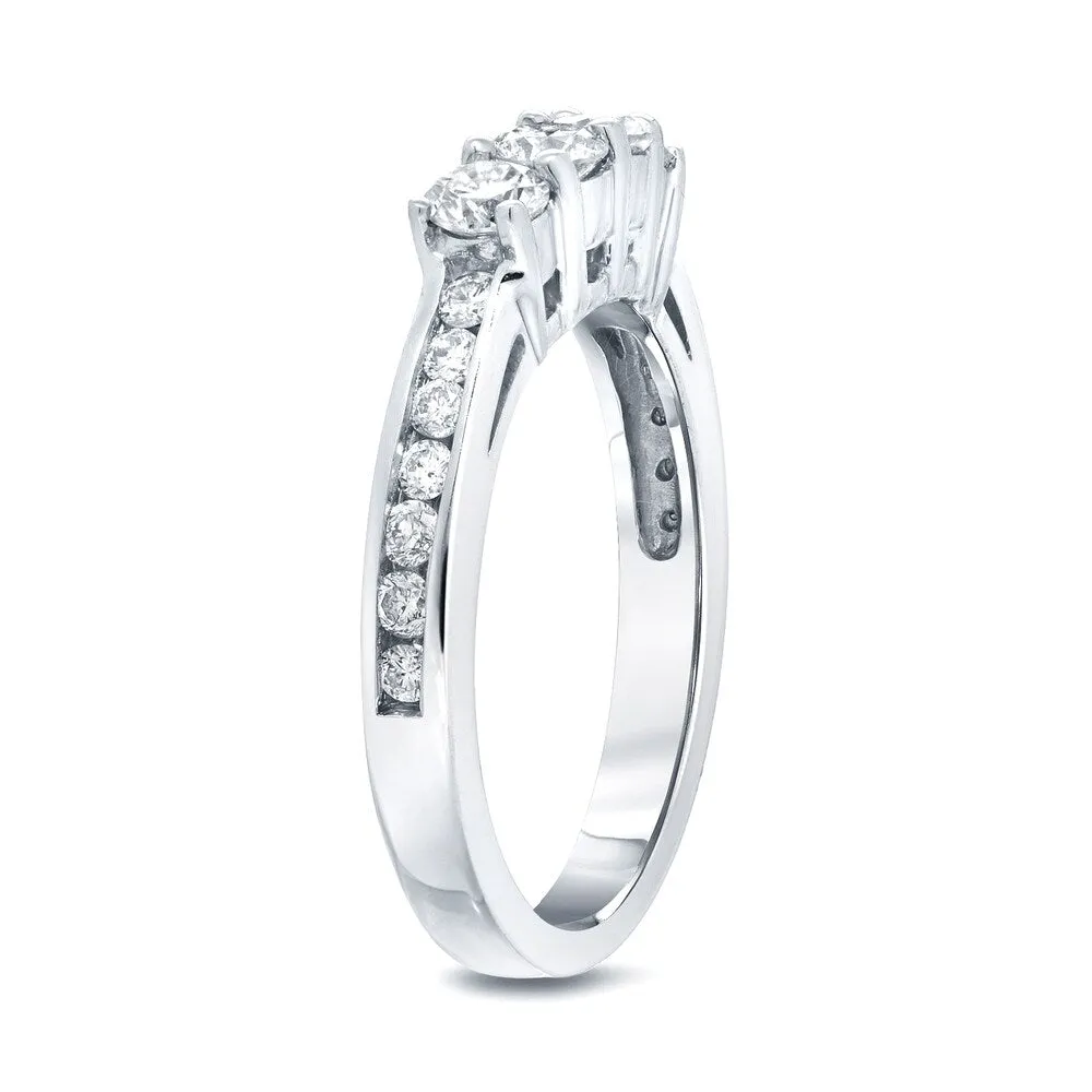 Auriya Round Diamond Wedding Band 7/8ct TDW 14k White Gold sold by Zulily product image thumbnail 2