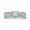 14k Gold 1/2ct TDW Braided Infinity Round Diamond Engagement Ring Set by Auriya sold by Zulily