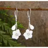 Vera & Co. Stelring Silver Mother of Pearl Floral Dangle Earring sold by Zulily