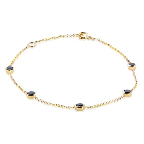 Annello by Kobelli 14k Gold 1ct TDW Black Diamond Bezel Station Bracelet sold by Zulily product image thumbnail 5