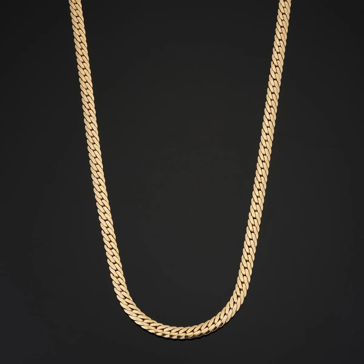 14k Yellow Gold Filled 4.75 mm Bombay Curb Necklace for Men and Women sold by Zulily product image thumbnail 2