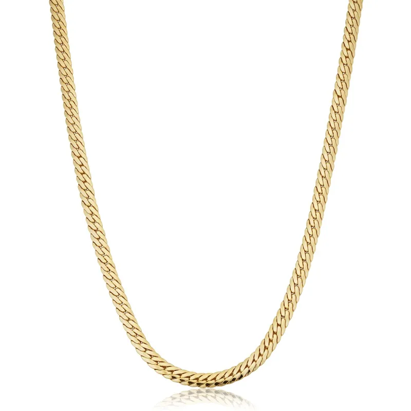 14k Yellow Gold Filled 4.75 mm Bombay Curb Necklace for Men and Women sold by Zulily