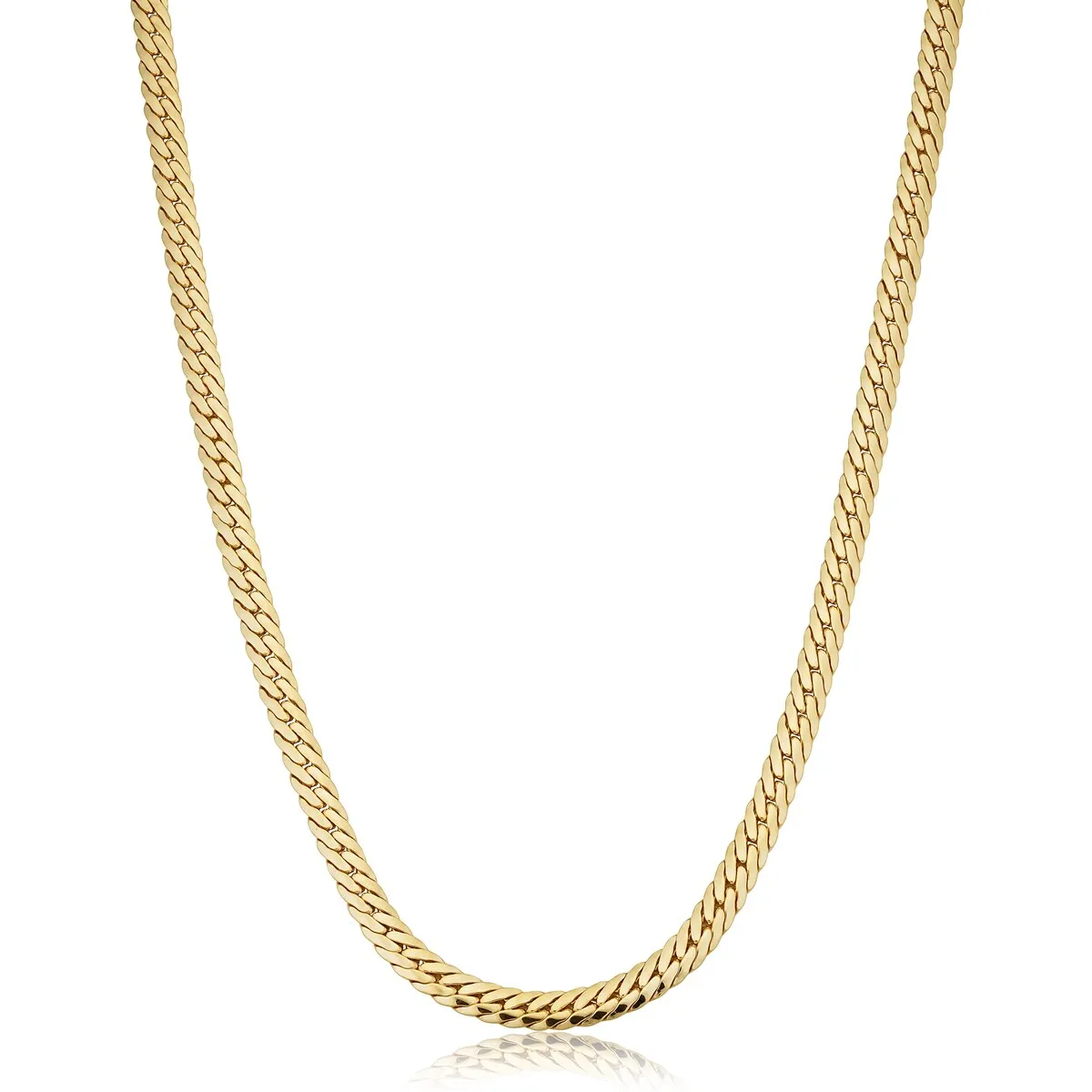 14k Yellow Gold Filled 4.75 mm Bombay Curb Necklace for Men and Women sold by Zulily