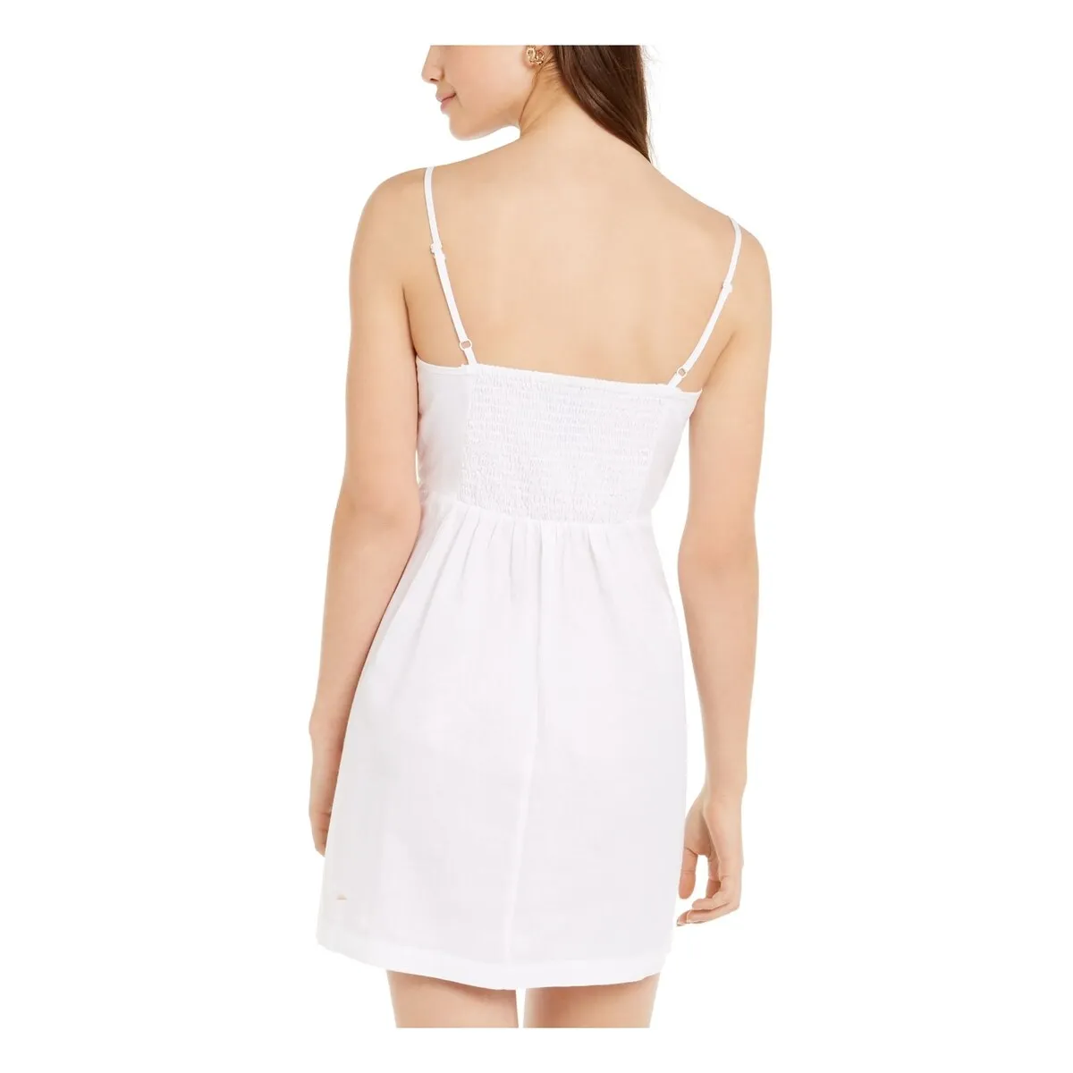 Planet Gold Women's Spaghetti Strap Short Sheath Dress White Size Medium sold by Zulily product image thumbnail 2