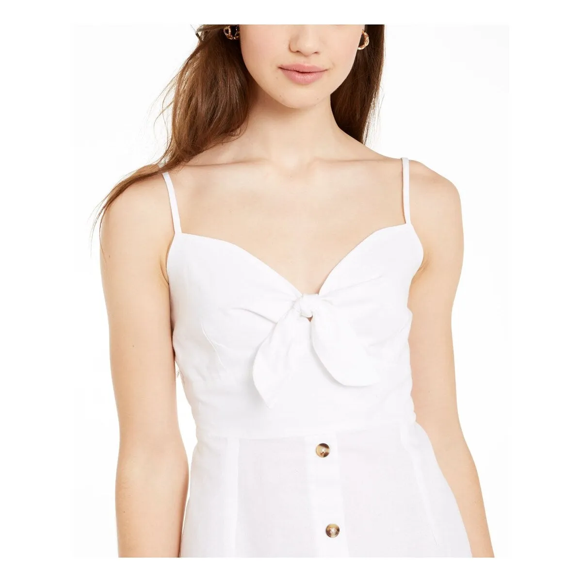 Planet Gold Women's Spaghetti Strap Short Sheath Dress White Size Medium sold by Zulily product image thumbnail 3