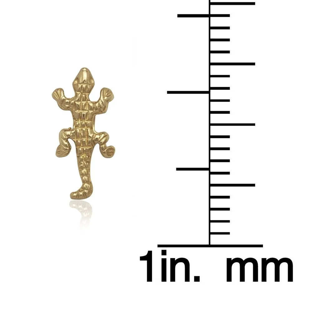 Curata 14k Yellow Gold 11x5mm Lizard Shaped Screw Back Earrings - Orange sold by Zulily product image thumbnail 2