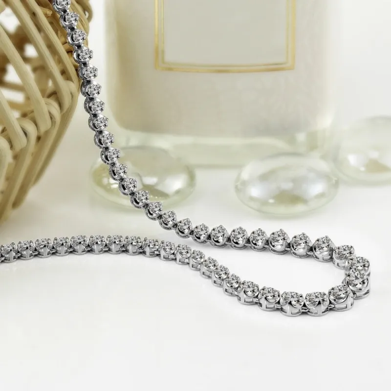Auriya 3 carat TW Round Diamond Tennis Necklace 18k Gold (H-I, I1-I2) sold by Zulily