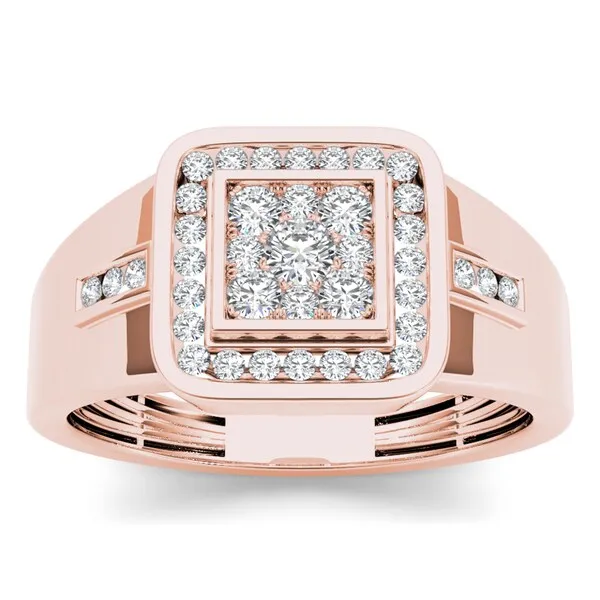 De Couer IGI Certified 10k Rose Gold Men's 1/2ct TDW Diamond Ring sold by Zulily product image thumbnail 3