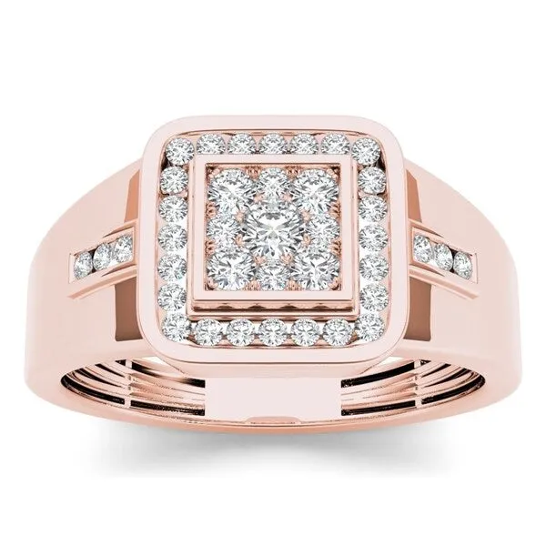 De Couer IGI Certified 10k Rose Gold Men's 1/2ct TDW Diamond Ring sold by Zulily product image thumbnail 2