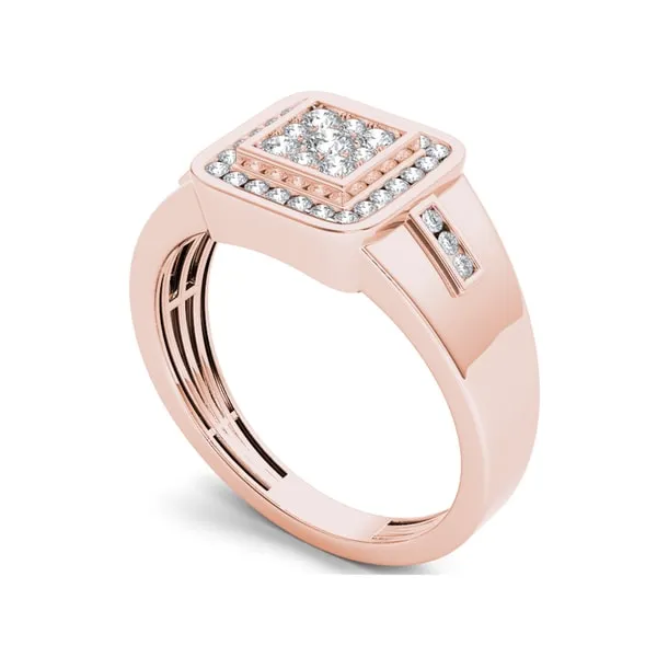 De Couer IGI Certified 10k Rose Gold Men's 1/2ct TDW Diamond Ring sold by Zulily product image thumbnail 4