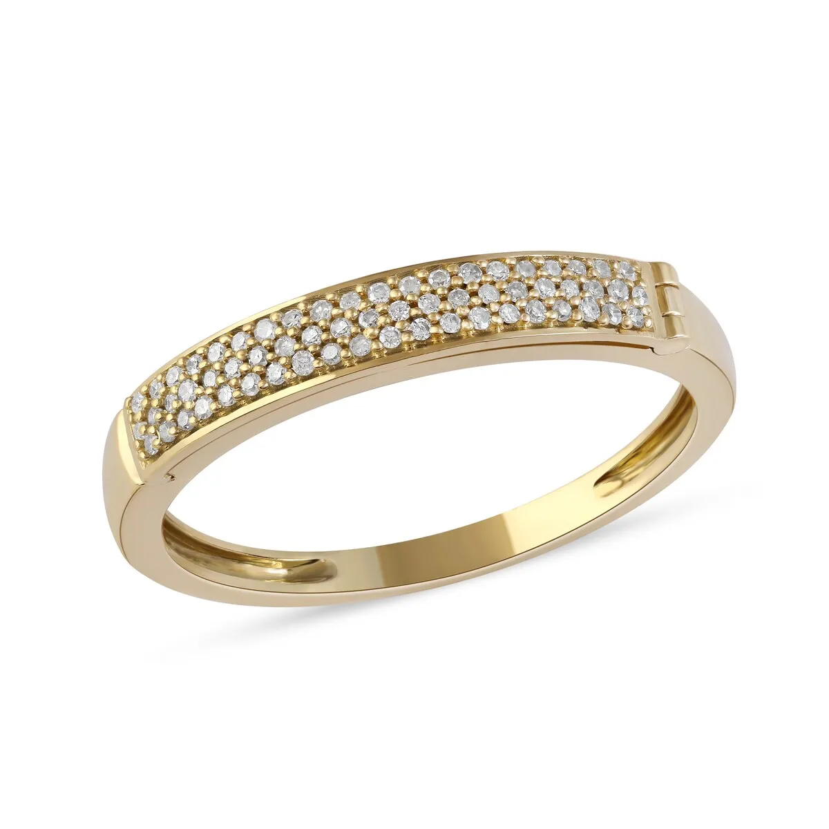 De Couer IGI Certified 10k Yellow Gold 1/6ct TDW Diamond Say It Ring sold by Zulily product image thumbnail 3