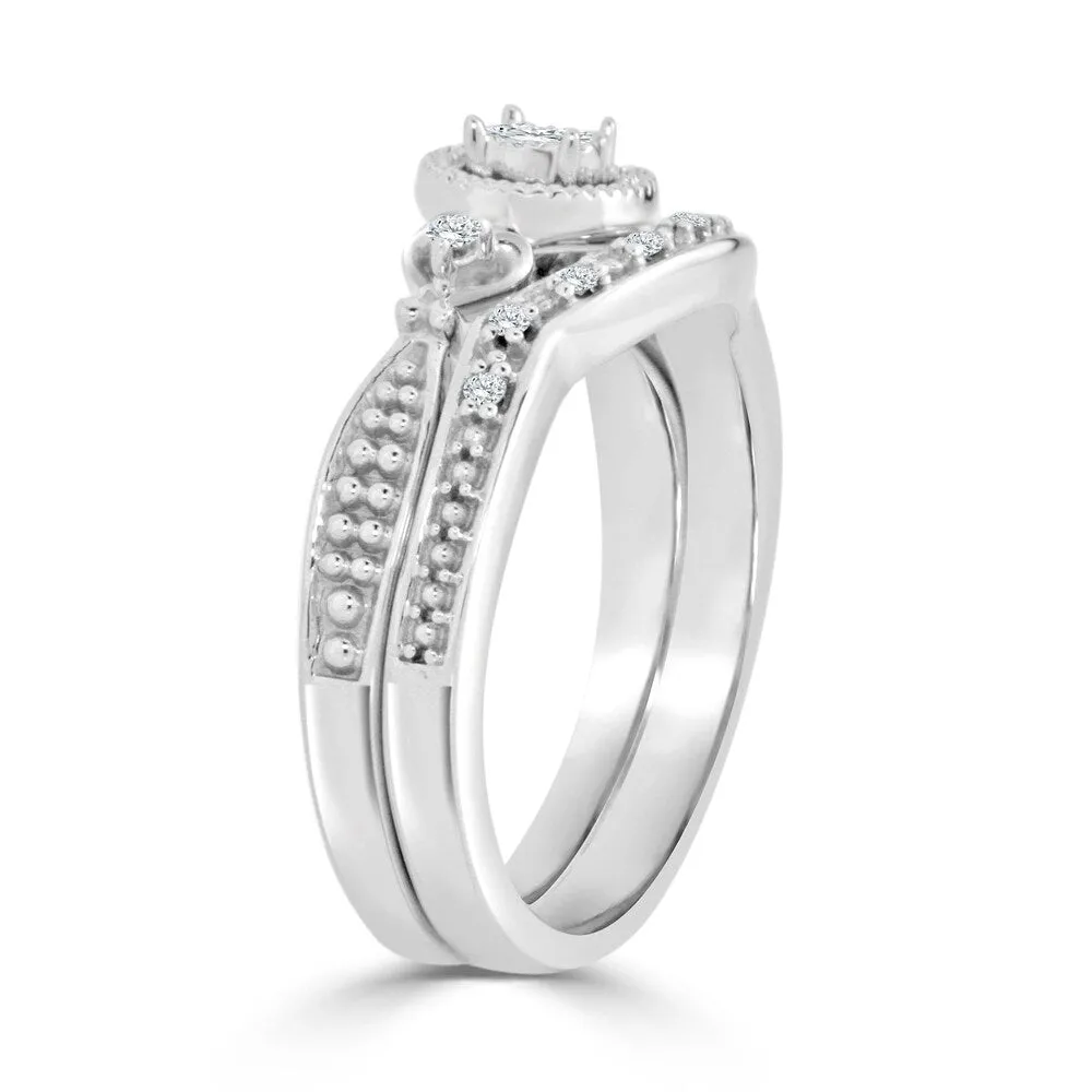 14k Gold Round 1/4ct TDW Diamond Engagement Ring Set by Auriya sold by Zulily product image thumbnail 5